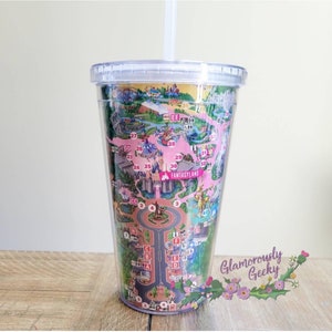 Karte Kunst Becher, wiederverwendbar, Disney Drinks, Becher, Karte