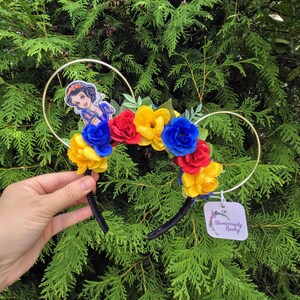 Comfortable, double sided, floral mouse ears, character ears