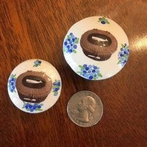 Nantucket Basket Decoupage knobs for furniture and cabinets or magnets