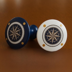 Puxador de móveis/armários em formato de rosa dos ventos ou gancho de aço inoxidável