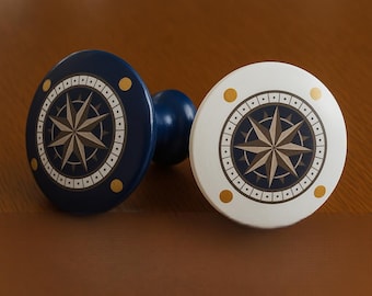 Perilla para muebles o gabinetes con forma de rosa de los vientos o gancho de acero inoxidable