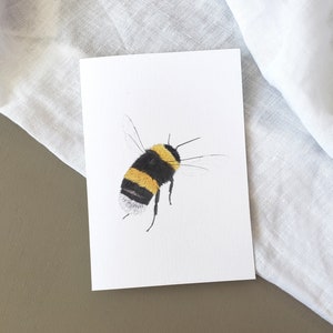 Bumble Bee Birthday Card A6, Nature Birthday Card, Fine Art Card image 2