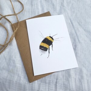 Bumble Bee Birthday Card A6, Nature Birthday Card, Fine Art Card image 6