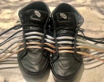Cordones de zapatos con purpurina metálica