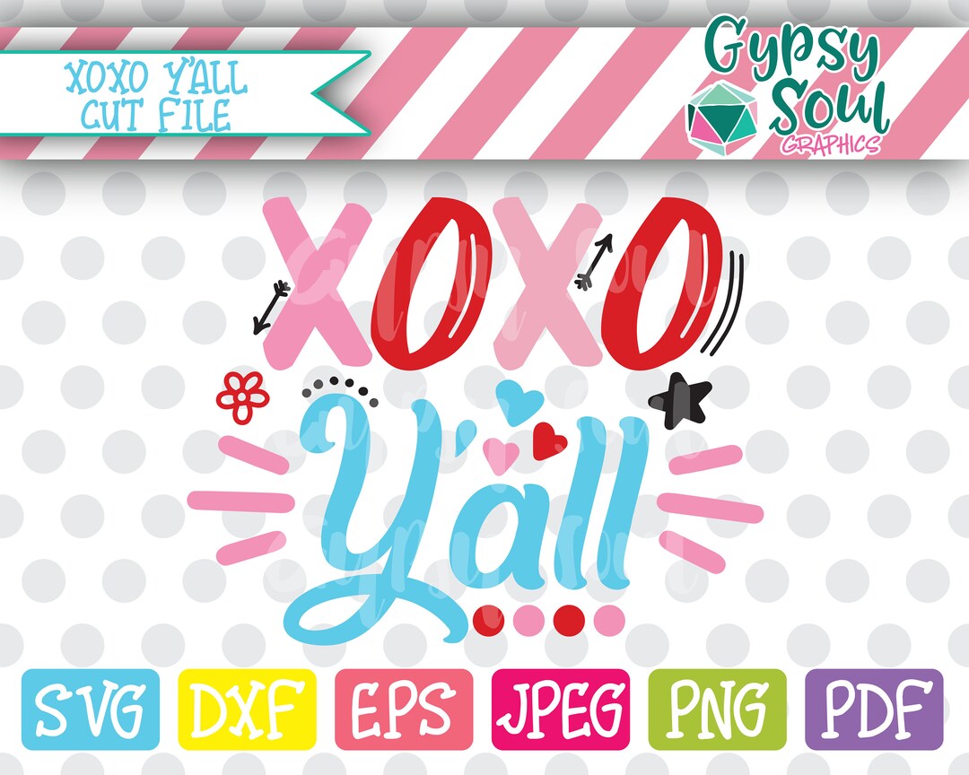 XOXO Y'all Silhouette Cricut SVG Cut File Digital Instant - Etsy