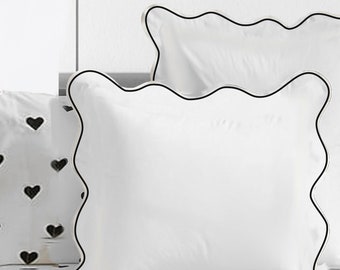 Taies d'oreiller et taies d'oreiller carrées européennes en lin Pushp 100 % coton LOT DE 1 super doux décoratif