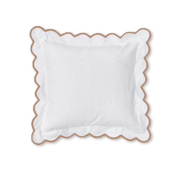 Pushp Linen Scalloped European Square Euro Shams and Pillow Etsy