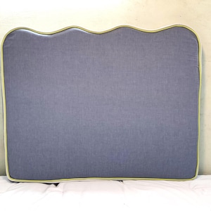 3&quot; thick - Edge Double Piping Chambray Headboard For Dorm Room