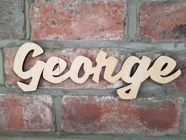 Large Wooden Plywood Personalised Name Sign 30cm 45cm 59cm Etsy
