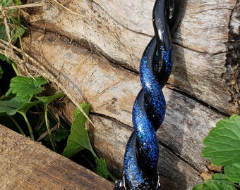 Nightmare (Black w/ Sapphire Blue Glitter) MLP Inspired Unicorn Horn Circlet
