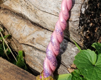 Cadance (Rose Pearl w/Purple Glitter) MLP Inspired Unicorn Horn Circlet