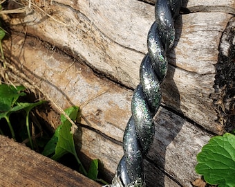 Nebula (Black Pearl w/ Galaxy Glitter) Unicorn Horn Circlet