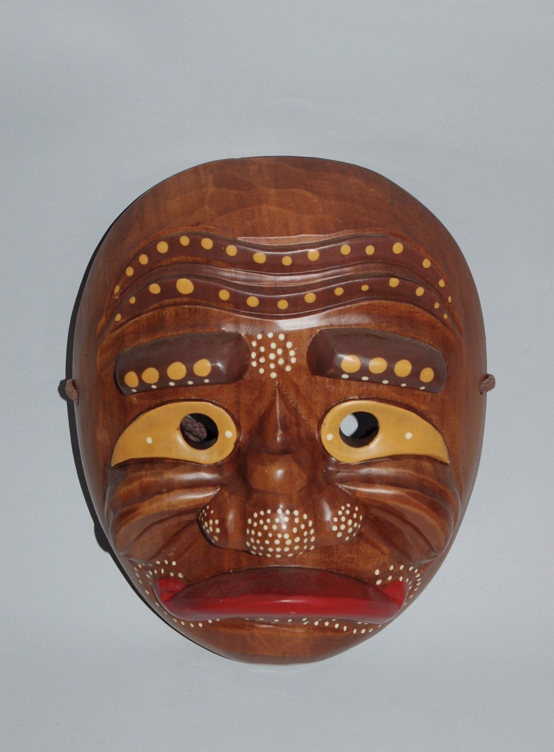 Decorative Wooden Mask Character From Songpa Sandae Nori Etsy