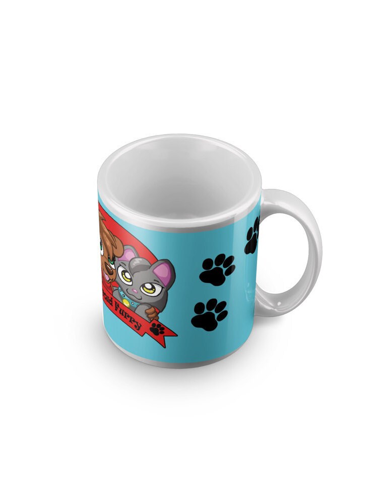 Proud furry mug cartoon cat dog cup anthro Etsy