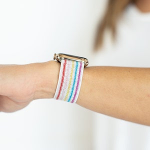 Apple Watch Elastic Band, Stretch Apple Band  38mm/40mm, 42mm/44mm Playful Stripes