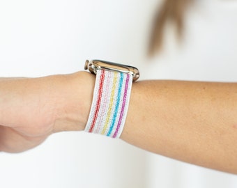 Apple Watch Elastic Band, Stretch Apple Band  38mm/40mm, 42mm/44mm Playful Stripes