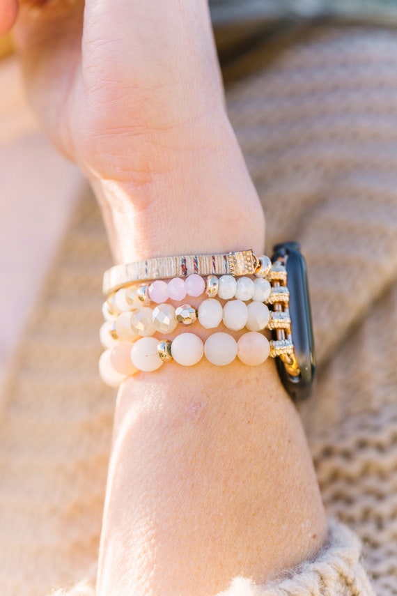 Apple Watch band, Beaded Apple Watch Band, Apple Watch Stretch Bracelet,  Watch band, Women Apple Watch Band 38mm or 40mm, Gift