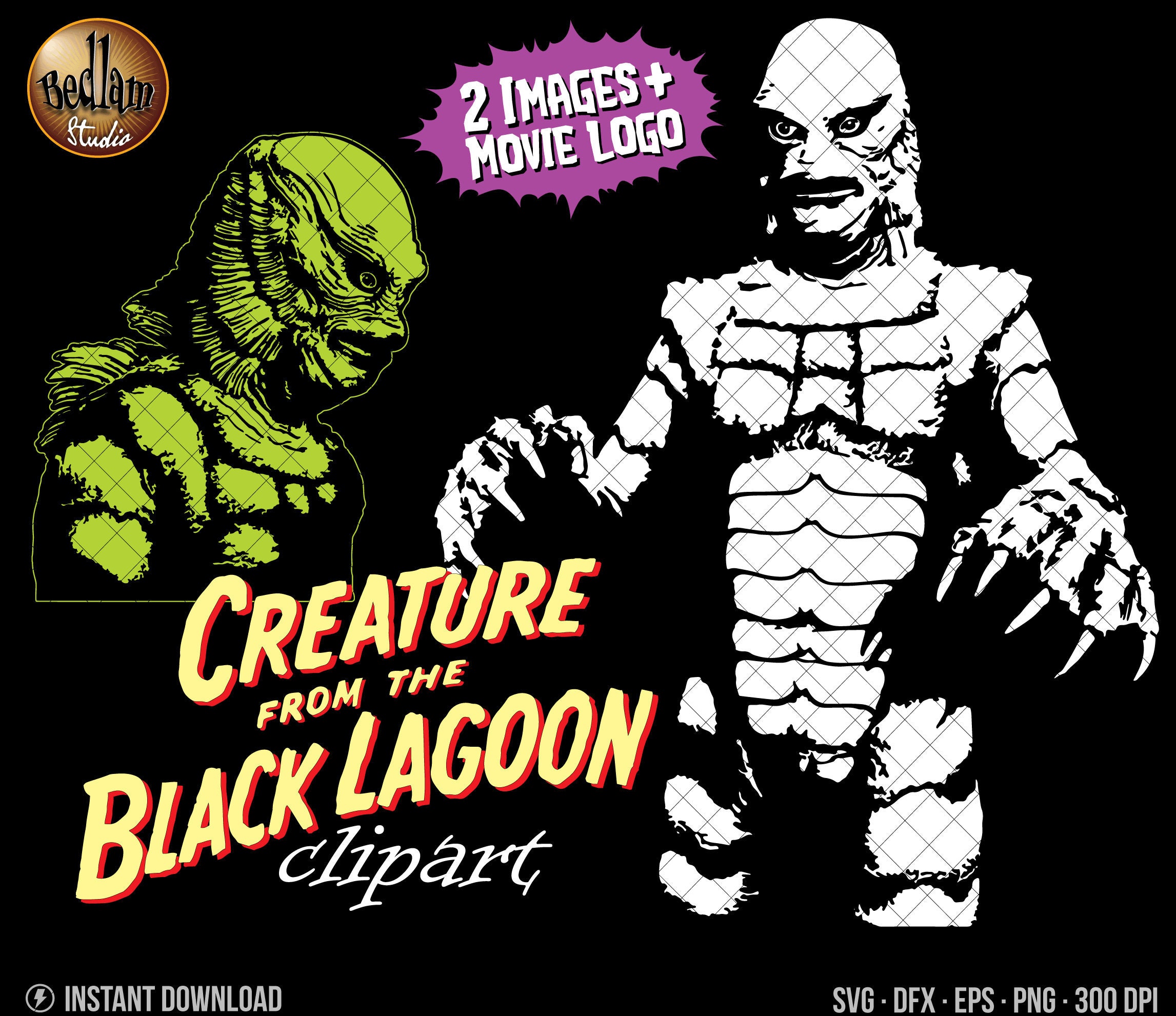 Creature From The Black Lagoon Clipart Movie Monster Clipart Etsy Creature From The Black Lagoon Clipart Movie Monster Clipart Etsy