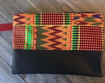 Clutch stampata africana / Tema africano / Clutch in cotone / Clutch in vinile / Borse