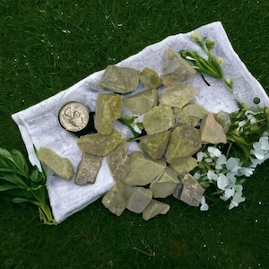 Raw Serpentine Crystals | Natural Crystals | Chakra Healing | Crown Chakra Balancing | Heart Chakra | Crystal Healing