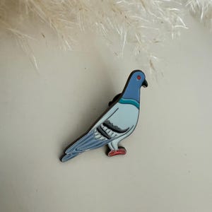 Pigeon enamel pin badge, funny humor gift