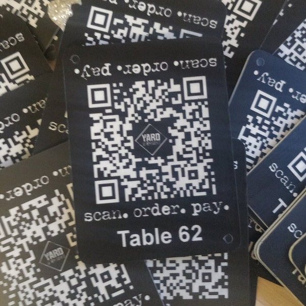 Custom Laser Engraved QR Code Tag: Indoor/Outdoor Use (60mm x 80mm)