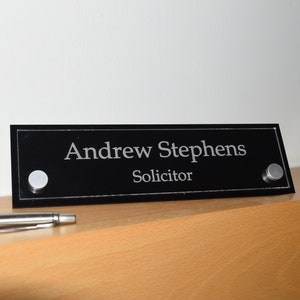 Personalised Desk Name Plaque Office Plaque Desk Nameplate