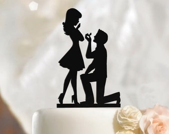 Fiance & Fiancee Acrylic Cake Topper: Engagement Decor