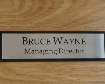 8"x3" Personalised Door Name Plate, Custom Engraved Sign, Office Plaque