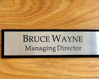 Personalised Door Name Plate 8×3″ ‒ Custom Engraved Sign for Home or Office