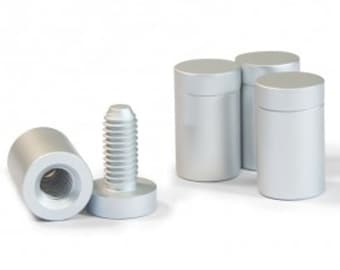 Kit de montaje para separadores de letreros de aluminio satinado de 13 mm