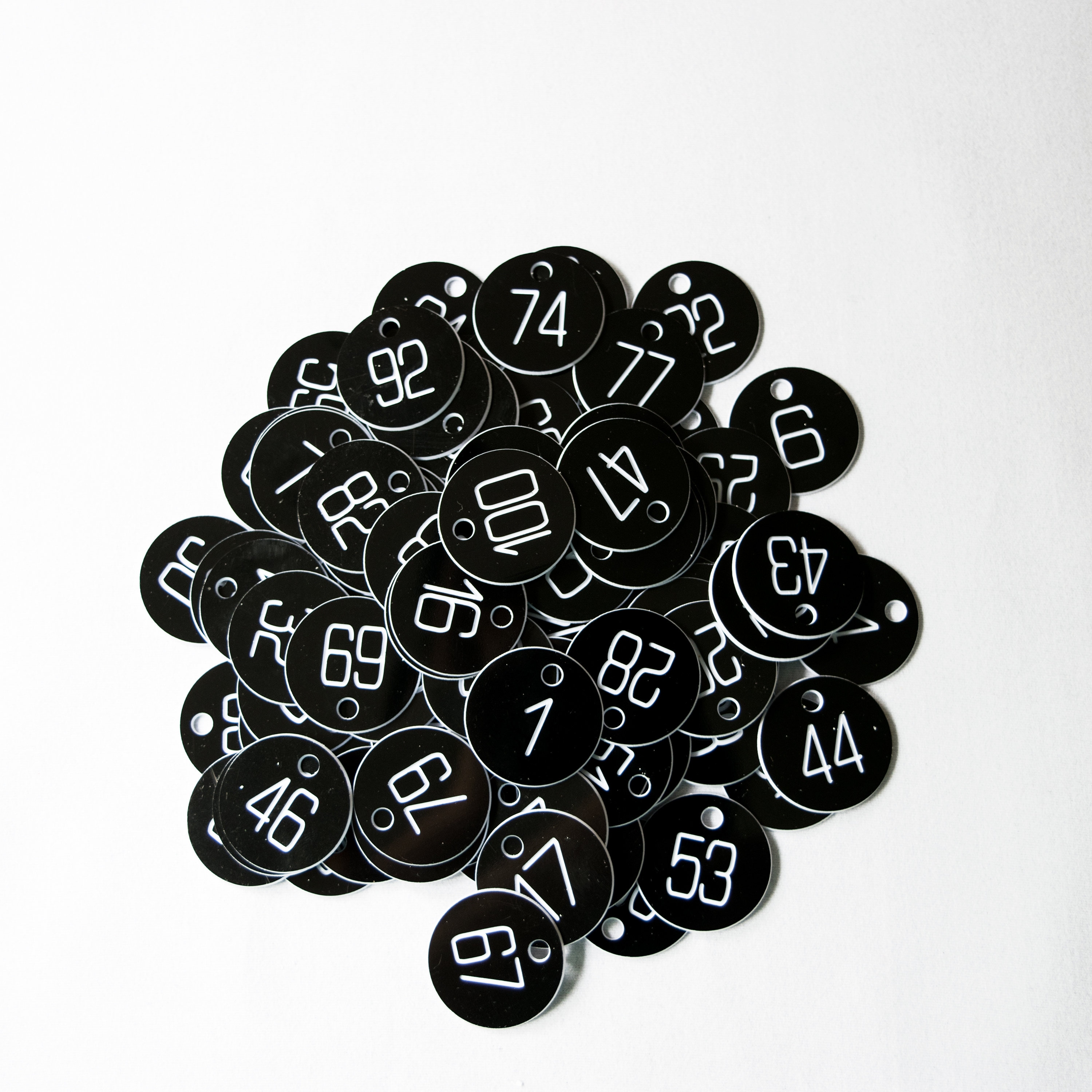 Laser Engraved Number Disc: 30mm Table, Locker, Inventory Tags - Etsy