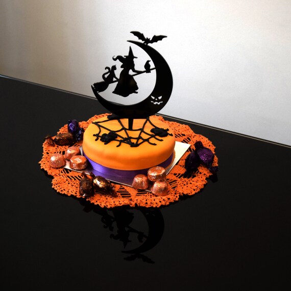 Spooky Halloween Cake Topper Gateau Sorciere Halloween Party Etsy Spooky Halloween Cake Topper Gateau Sorciere Halloween Party Etsy