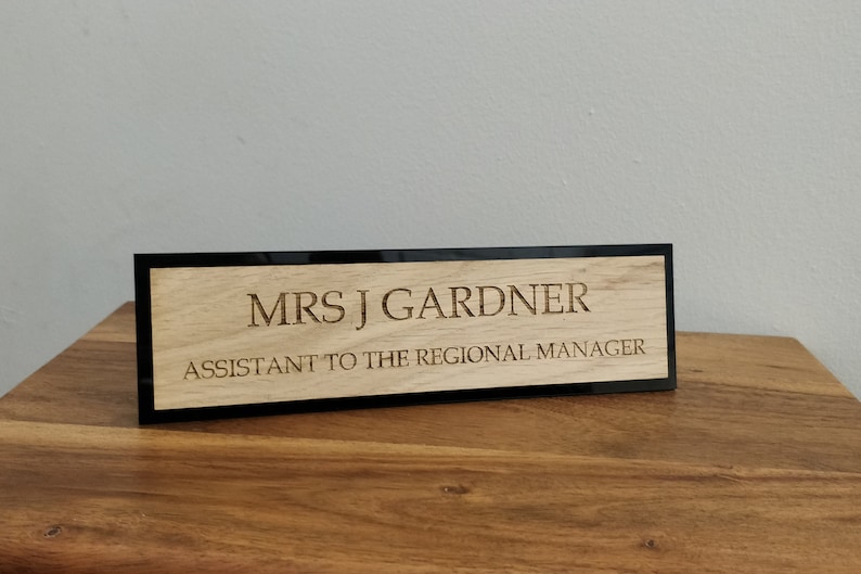 Acrylic Desk Name Plaque Custom Engraved Sign Office Plaque Etsy UK