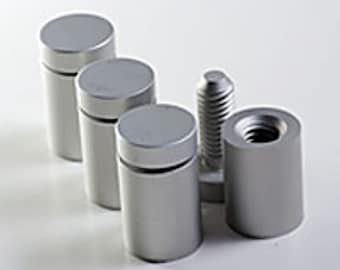 Kit de montaje para separadores de letreros de aluminio satinado de 25 mm
