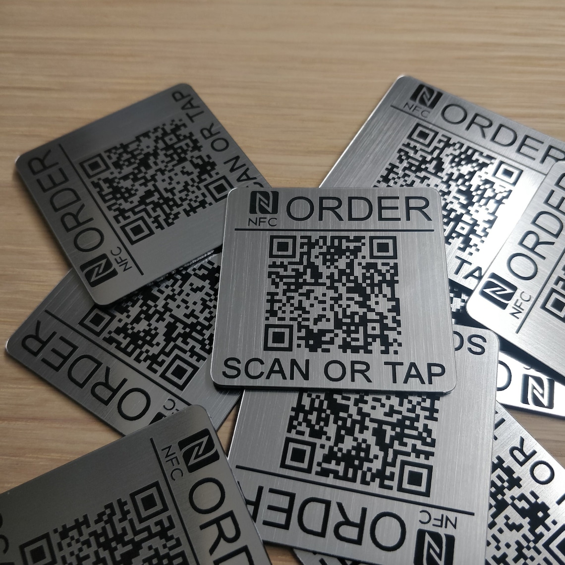NFC 50mm Square QR Code Custom Laser Engraved Self-adhesive - Etsy