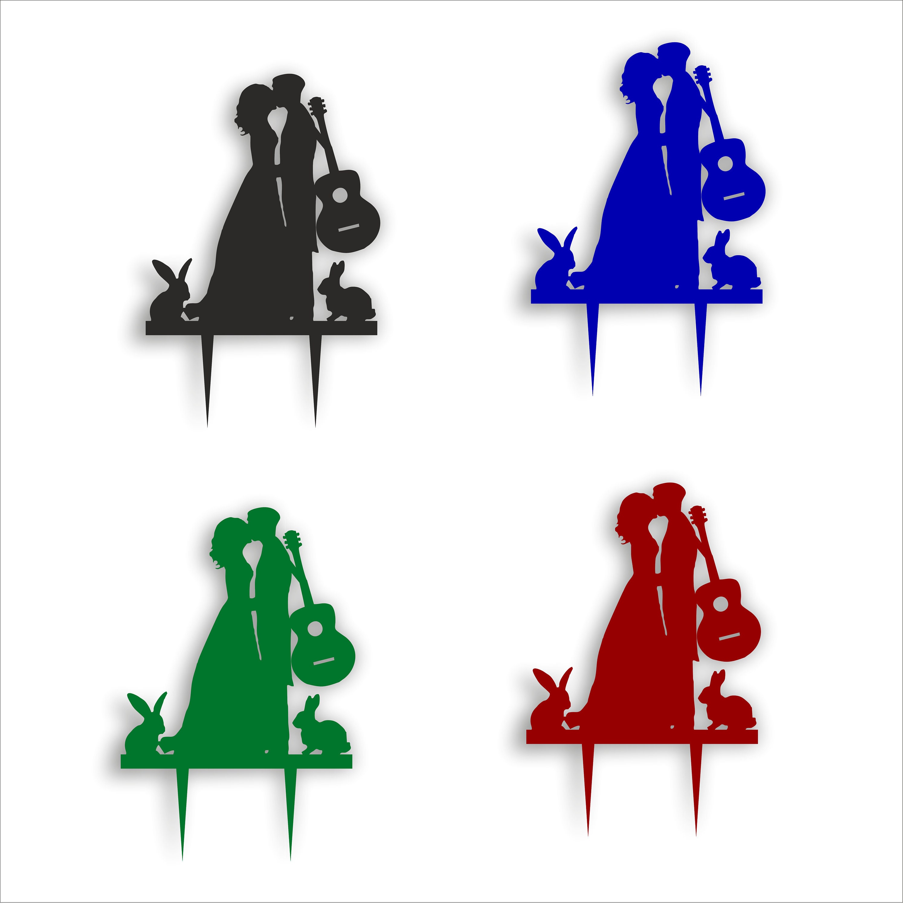 3mm thickness high quality acrylic Fiance /& Fiancee Engagement Cake Toppers