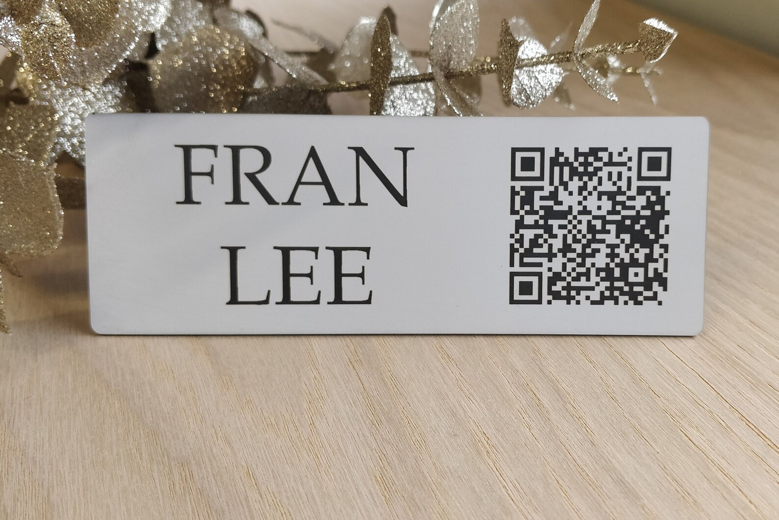 Personalised Plaque With QR Code Laser Engraved 150mm X 75mm | Etsy UK