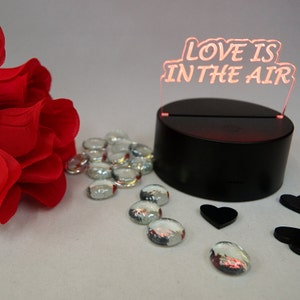 Love is in the Air 3D optische illusie ledlamp 7 kleuren