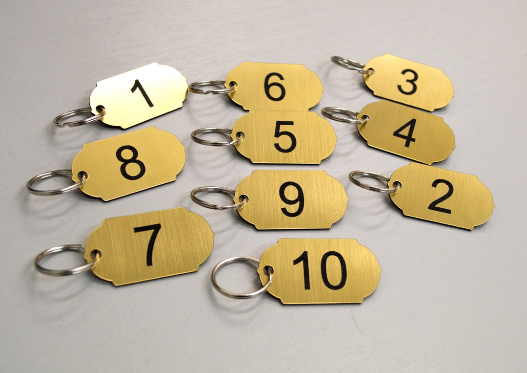 Set of 10 Numbered Key Tags Ideal for Clubs Leisure Centres Etsy