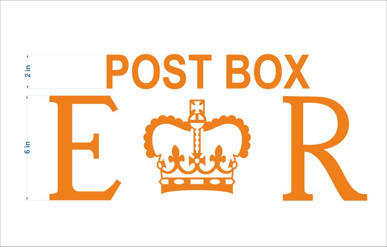 Script 2 Post Box,6 E crown R unpainted MDF image 1