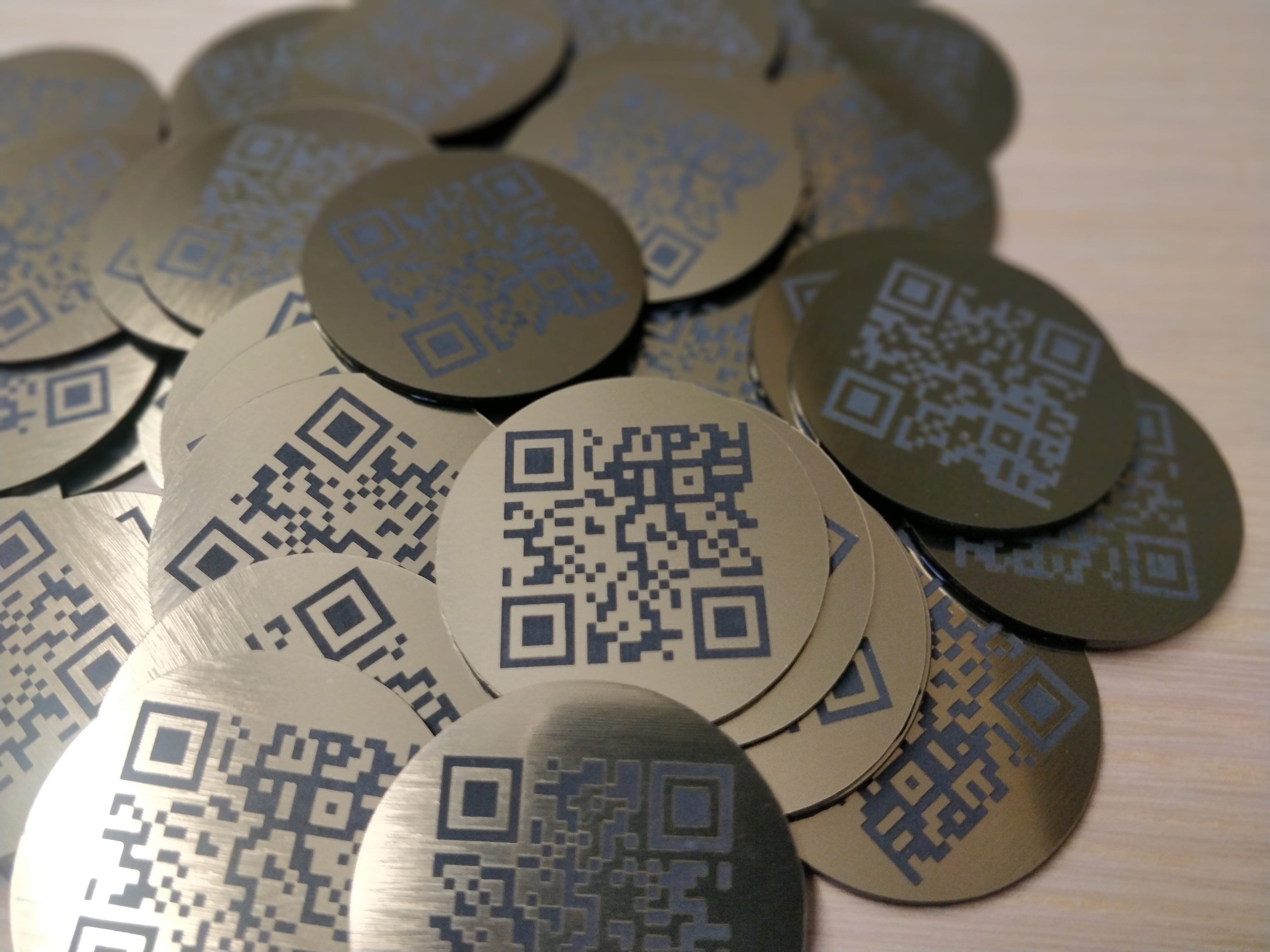40mm Custom QR Code Laser Engraved Discs Table Tags Locker Etsy UK