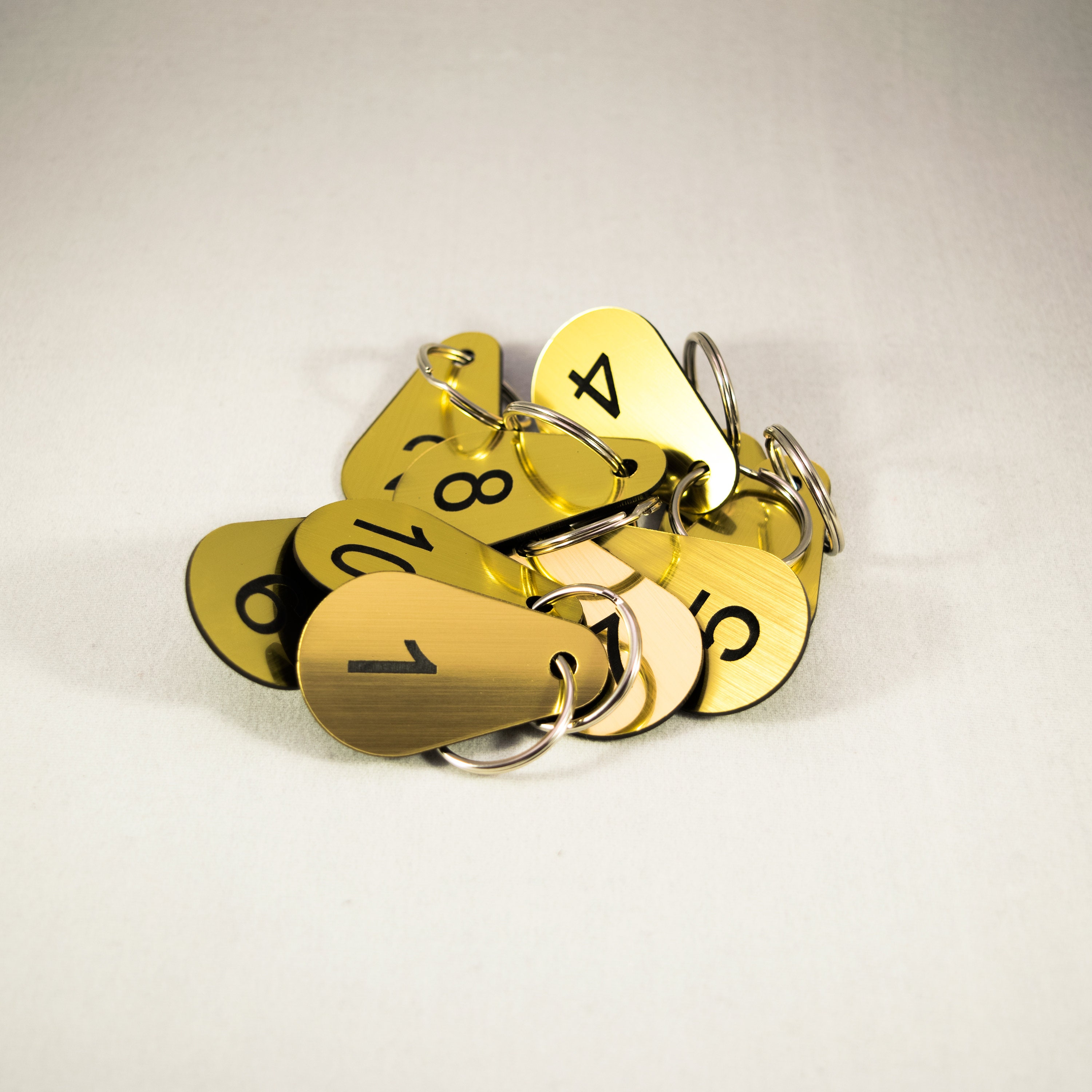 Set Of 75 Drop Shaped Numbered Key Tags Ideal For Clubs, Leisure - Foto 6