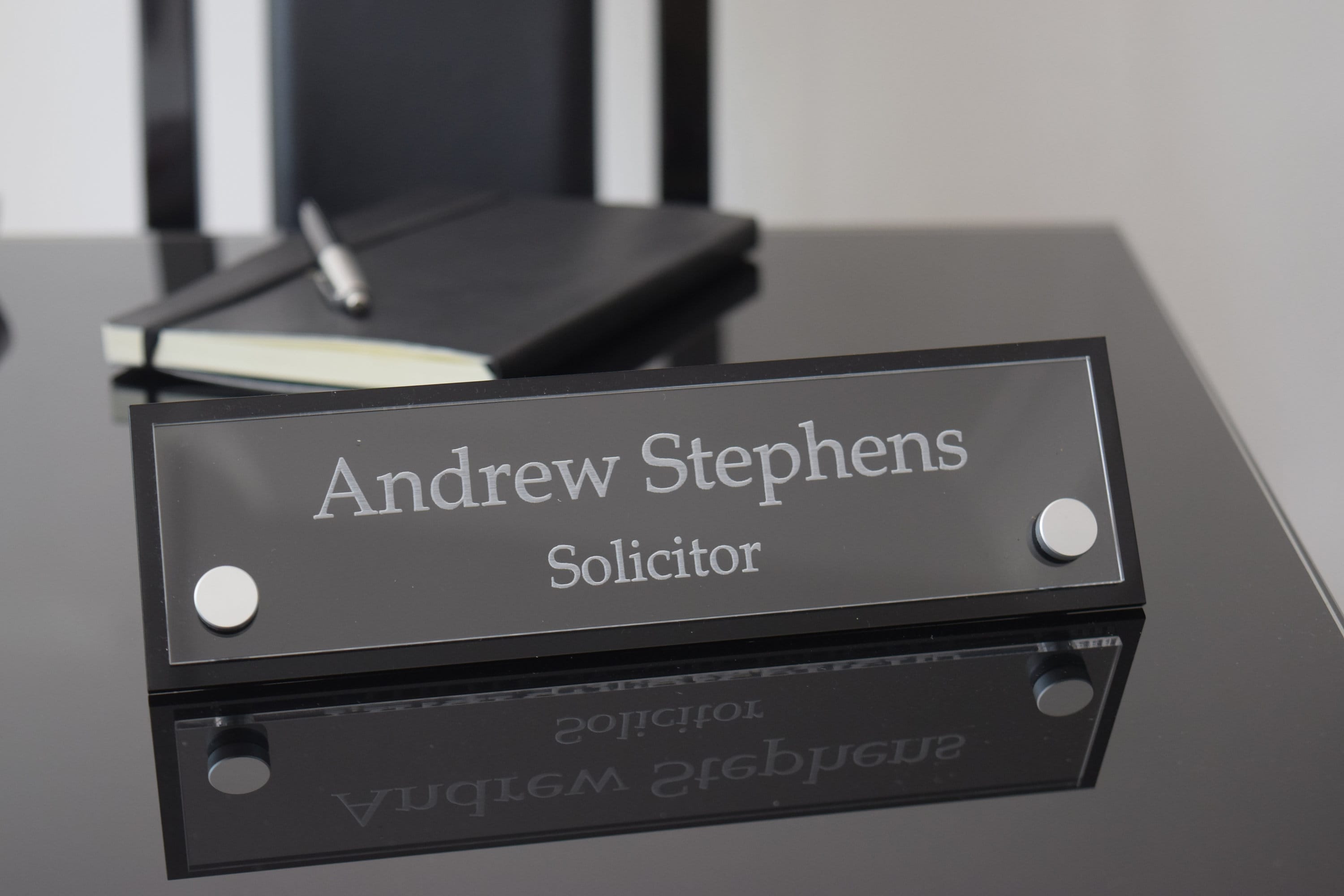 Contemporary Custom Engraved Acrylic Desk Name Plate Desk | Etsy
