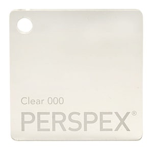 May include: A clear plastic sheet with the text "Clear 000 PERSPLEX" printed on it.