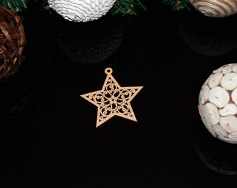 Christmas Star Decoration 3mm MDF