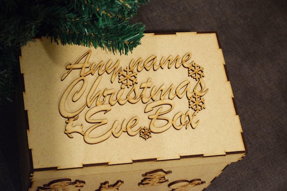 クリスマスイブボックス、未塗装MDF、フラットパック、トッパー - Etsy