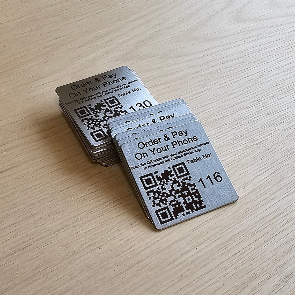 Laser Engraved QR Code Stainless Steel Tag: Scan to Order (50mm) - Etsy