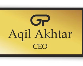Contemporary Personalised Wall Name Plate 100mm x 180mm