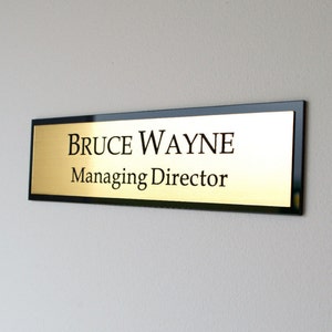 Personalised 210mm Executive Office Wall Name Plate - Elevate Your ...